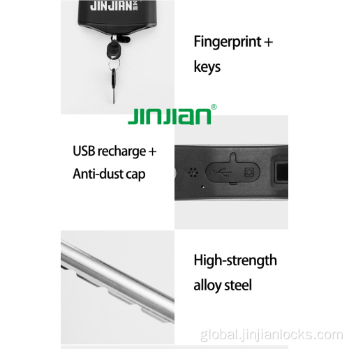 Fingerprint Glass Door Lock IP67 waterproof BLE smart U lock fingerprint Supplier